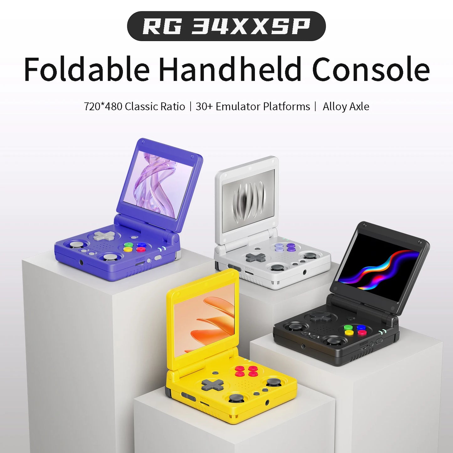 🎮 Anbernic RG34XXSP – Consola Retro Portátil Flip 3.4” IPS | 64GB, WiFi, 4000