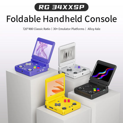 🎮 Anbernic RG34XXSP – Consola Retro Portátil Flip 3.4” IPS | 64GB, WiFi, 4000