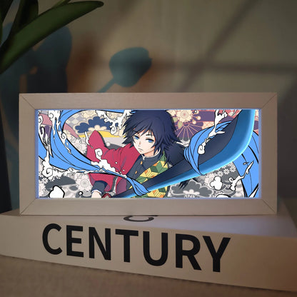 Lámpara LED 3D Demon Slayer – Caja de luz acrílica