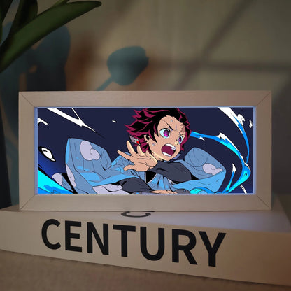 Lámpara LED 3D Demon Slayer – Caja de luz acrílica