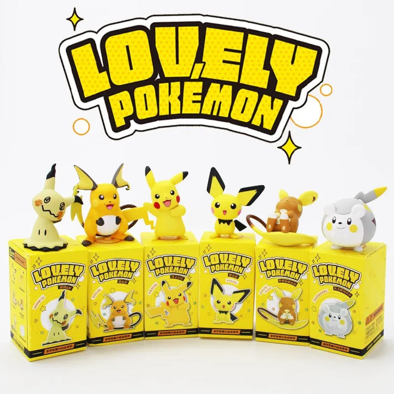 Figuras de Acción Pokémon - Pikachu, Raichu, Mimikyu y Togedemaru