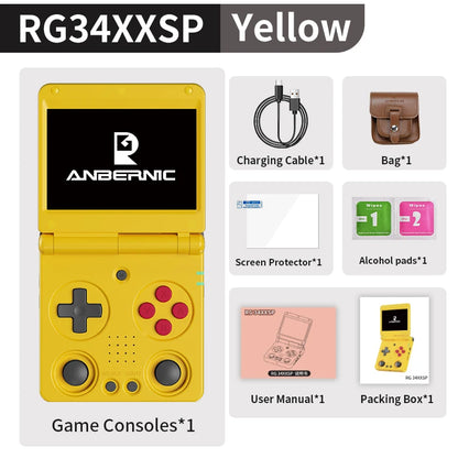 🎮 Anbernic RG34XXSP – Consola Retro Portátil Flip 3.4” IPS | 64GB, WiFi, 4000