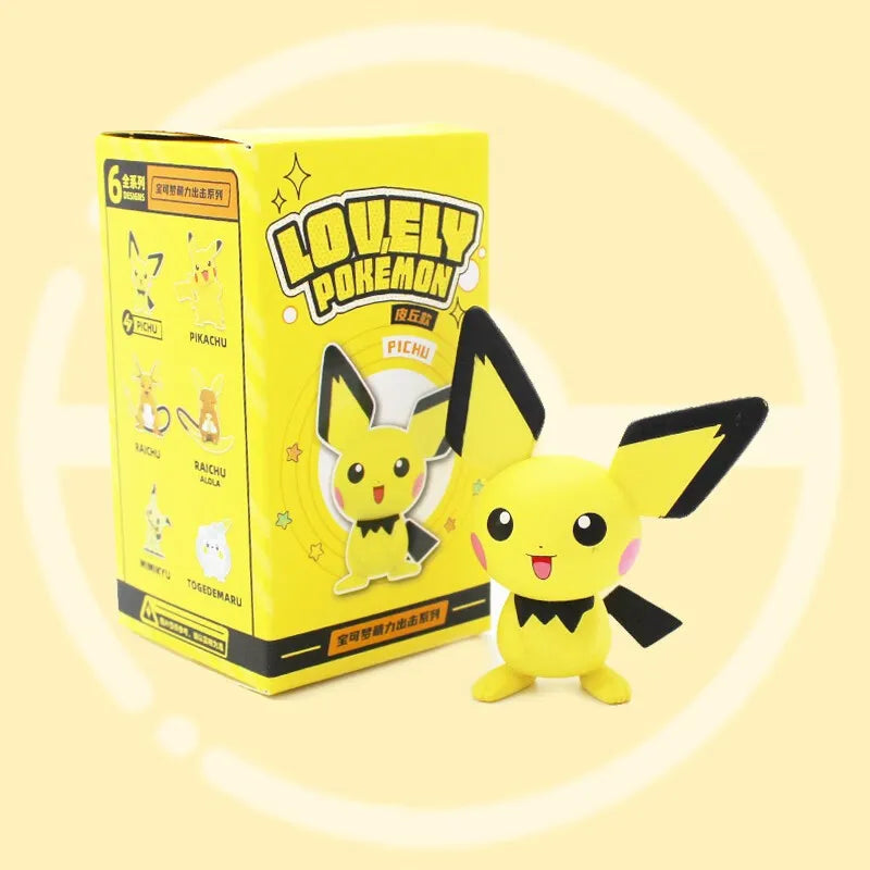 Figuras de Acción Pokémon - Pikachu, Raichu, Mimikyu y Togedemaru