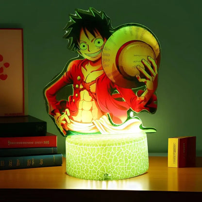 Lámpara LED 3D One Piece – Figuras de Luffy & Zoro