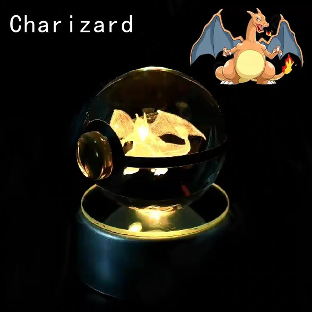 Atrapa la magia de Pokémon en tu propia Pokémon Cristal 3D 8CM con Base LED