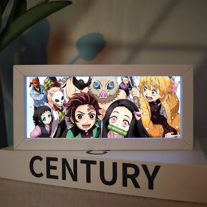 Lámpara LED 3D Demon Slayer – Caja de luz acrílica
