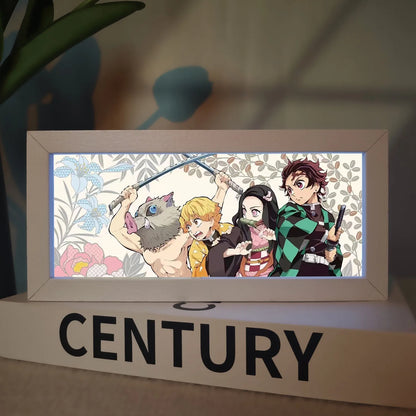 Lámpara LED 3D Demon Slayer – Caja de luz acrílica