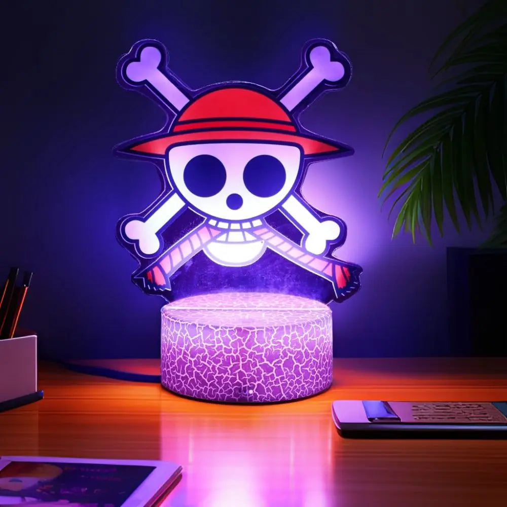 Lámpara LED 3D One Piece – Figuras de Luffy & Zoro